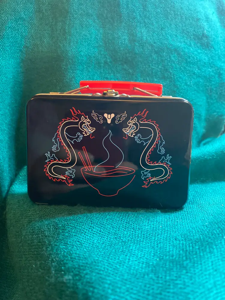 Flaming Dragons Mini Lunchbox Trinket Holder.