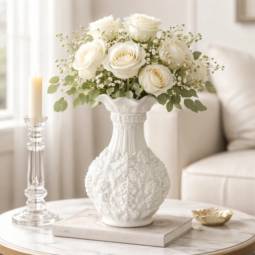 Imperial Glass Loganberry Milk Glass Vase