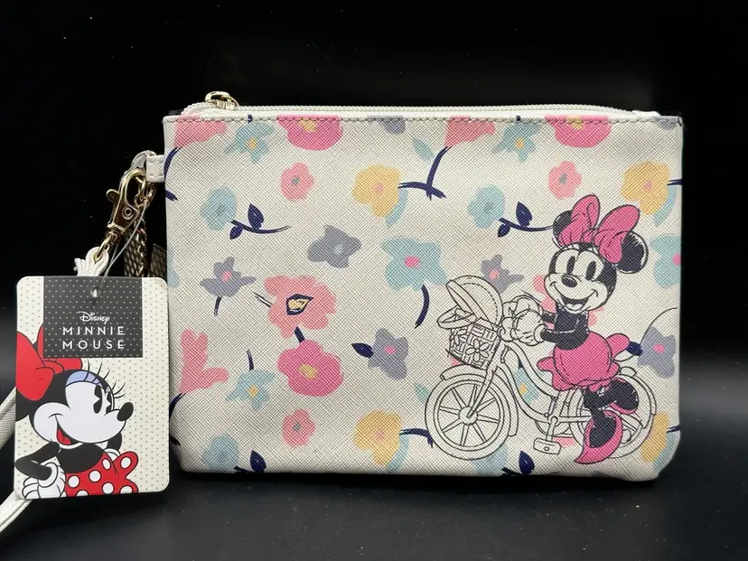 Disney' Mickey & Minnie Mouse Wristlet with Metal Charm