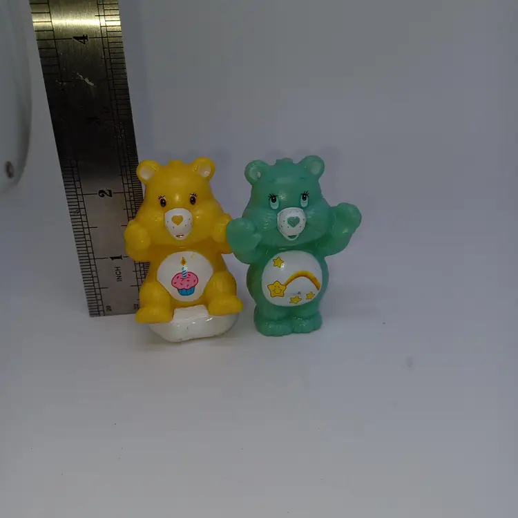 Vintage Care Bear Figurines Birthday Bear Champ Bear Pencil Toppers