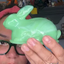 Top Half Of Bunny On Nest