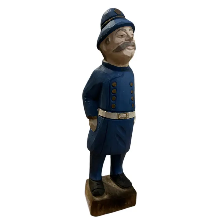 Hand-Carved & Hand-Painted Wooden British Officer