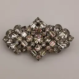 Weiss Rhinestone Brooch Clear Stones
