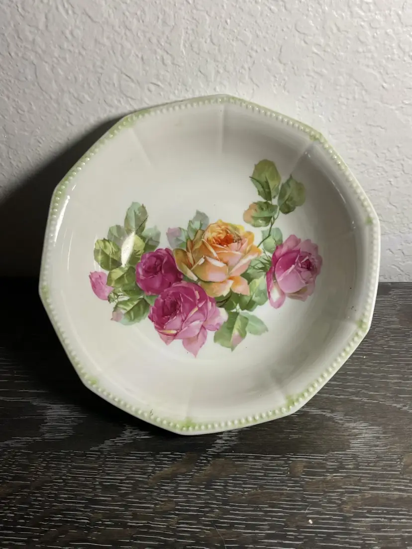 German Porcelain Rose Bowl