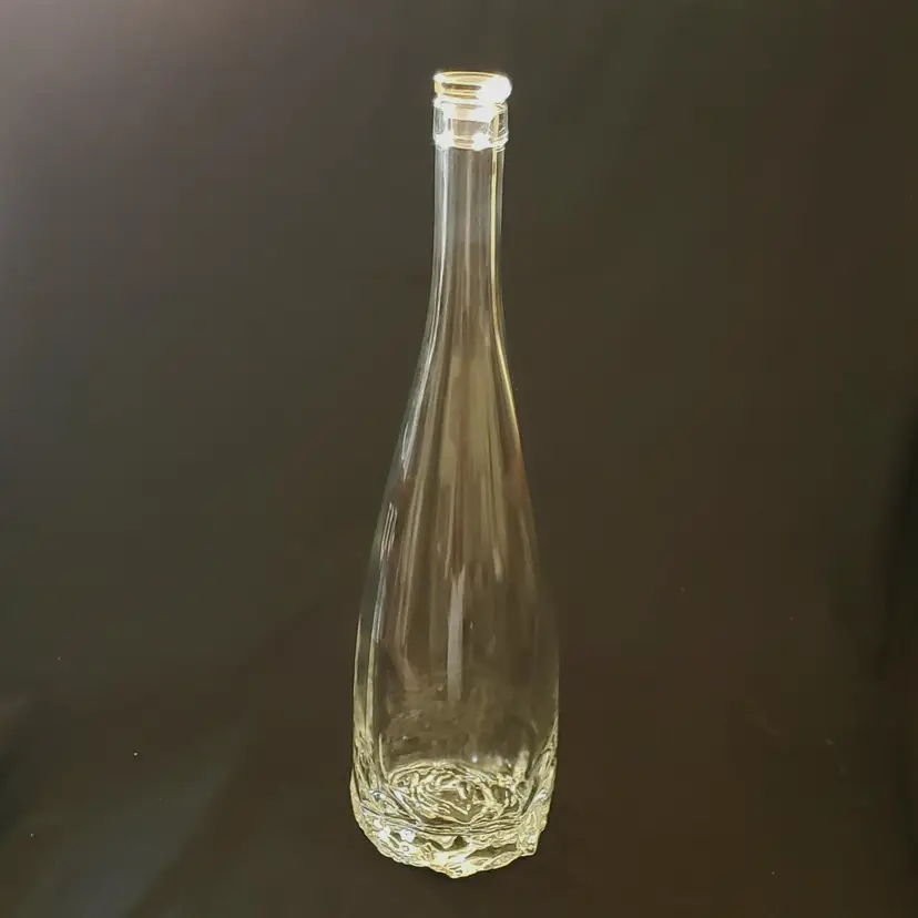 Gerard Bertrand Cote des Roses Empty Glass Wine Bottle with Glass Stopper 13¼" Tall Approximately