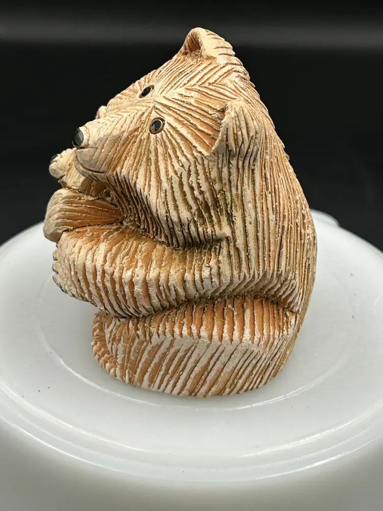 Artesania Rinconada Bear With Cub Figurine, Uruguay