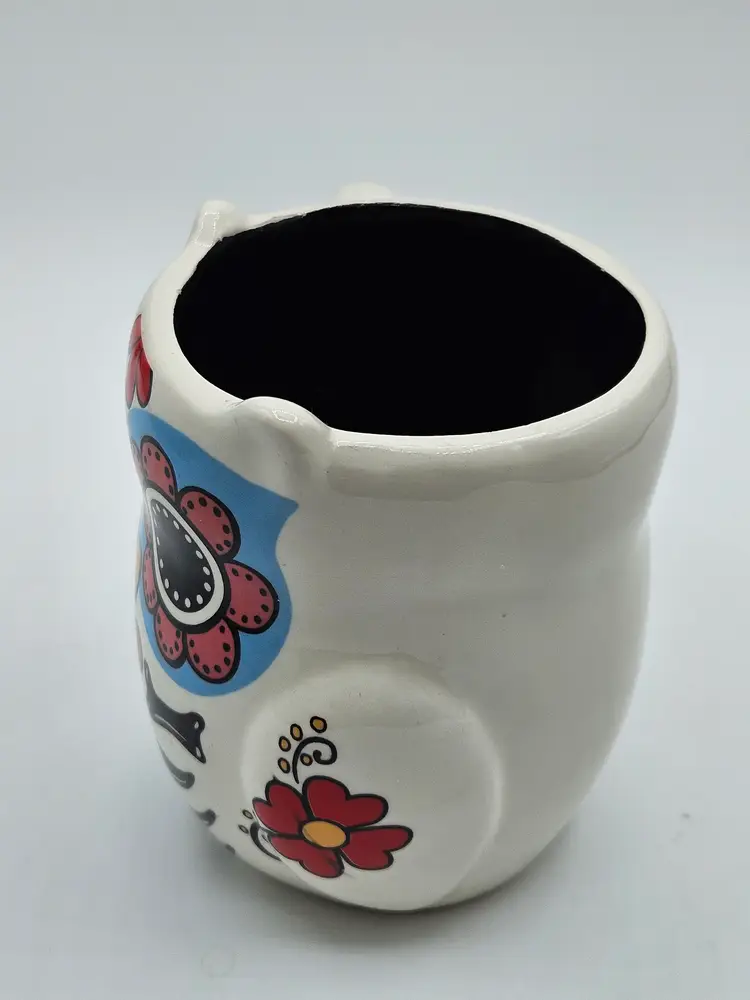 Colorful Owl Day of the Dead Mug, Crackle Barrel