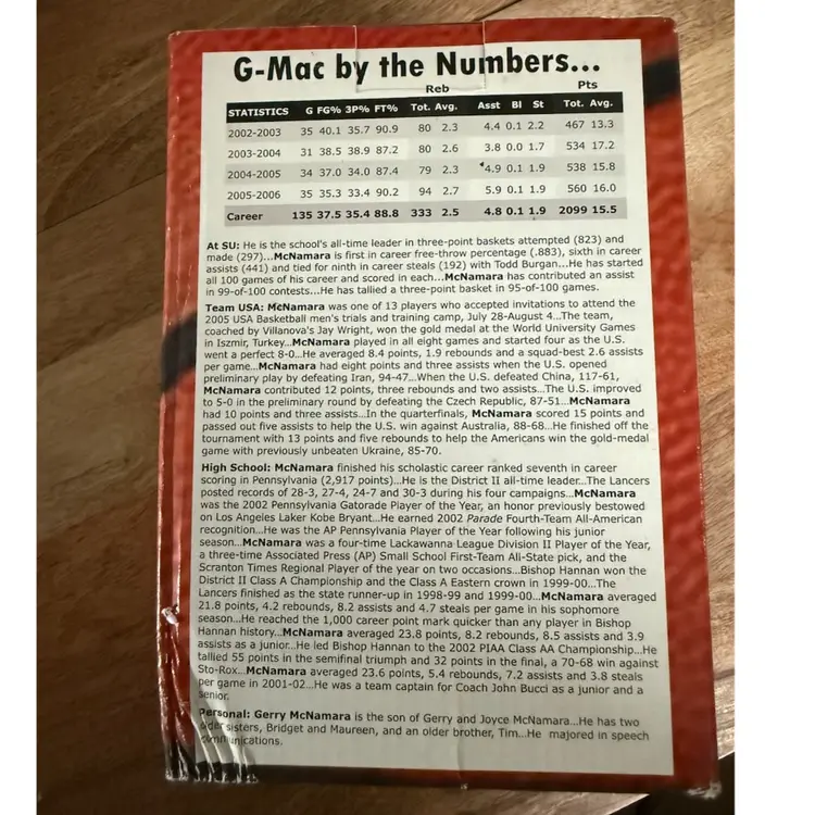 Gerry McNamara - Syracuse Orangemen - Bobblehead