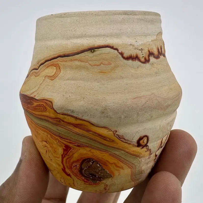 Mini Nemadji Pottery Vase 2.5”