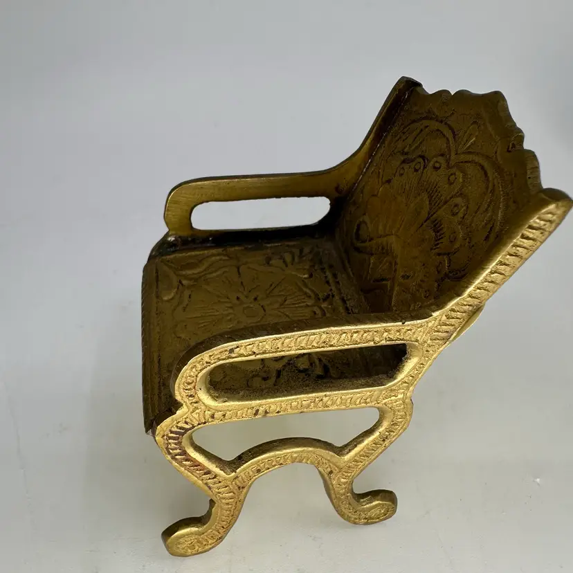 Miniature Brass Chair 3”