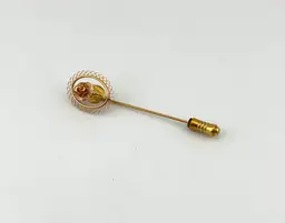 Vintage Krementz Gold Tone Rose Lapel Pin 2.5”
