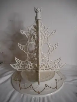 Vintage 2004 Lenox Holiday Delights Tree & 12 Ornaments 24 kt Retired 16" tall