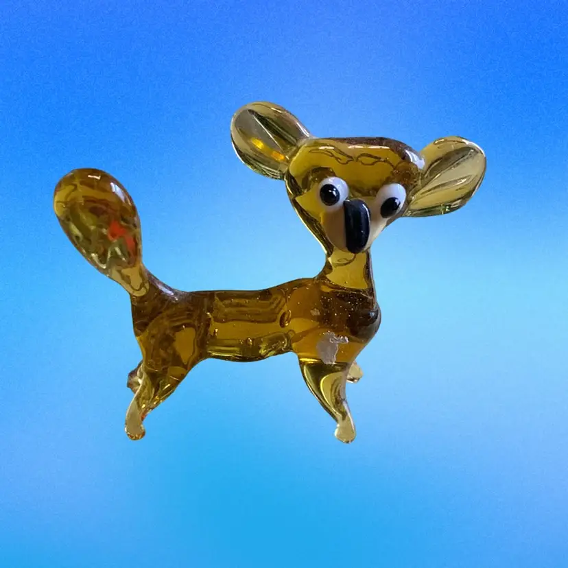 17. Vintage Glass Dog