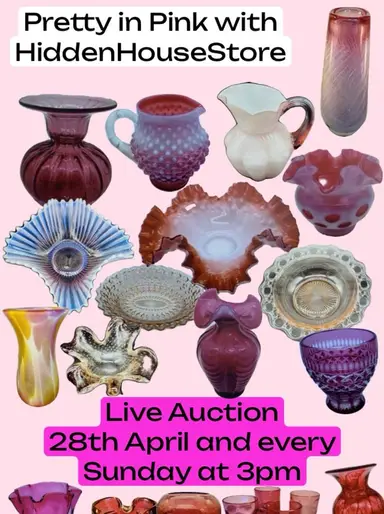 Pink Glass Sundays 3pm ET With HiddenHouseStore