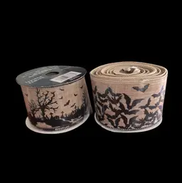 Celebrate Halloween With Two Rolls Of Wired Ribbon