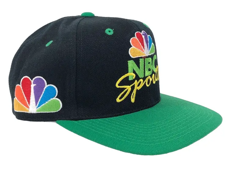 VINTAGE NBC SPORTS 1997 BLACK TWILL ADJUSTABLE CAP SNAP BACK SPORTS SPECIALTIES