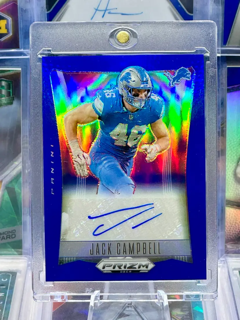 Jack Campbell 2024 Prizm Deca JERSEY # MATCH 46/99 AUTO Autograph Detroit Lions
