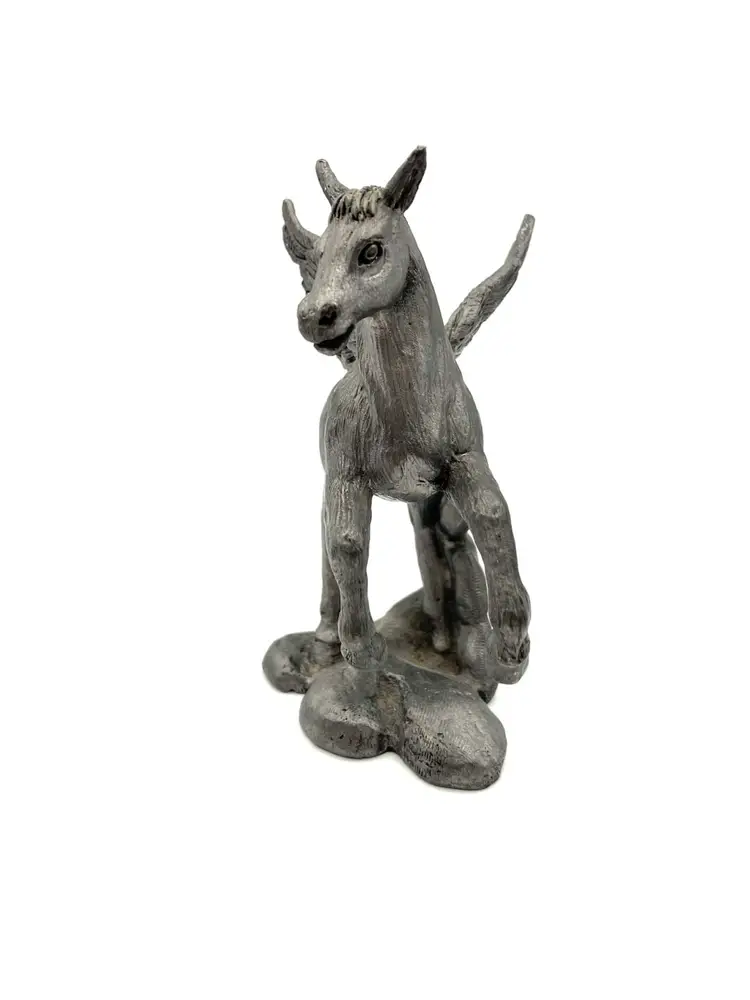 BIN -Vintage Michael Ricker Signed Pewter Mythology Collection Gloria Pegasus Horse 1529/3500