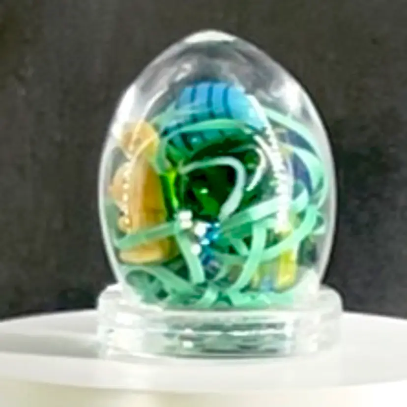 Mini Glass Eggs in Glass Cloche
With Mini Flocked Bunny
Miniature Easter Arrangement By Me