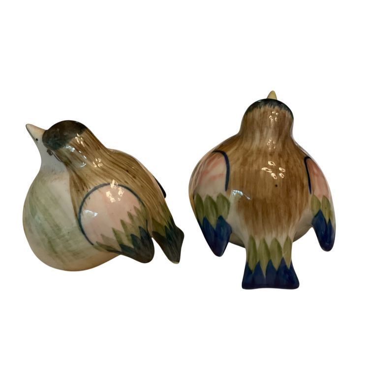 #01 Salt & Pepper Shakers Vintage Handpainted Birds