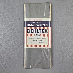 New Vintage Boiltex Hem Facing Bias Taffeta  Rayon 2" / 3 Yards #23-A Nugrey Light Grey