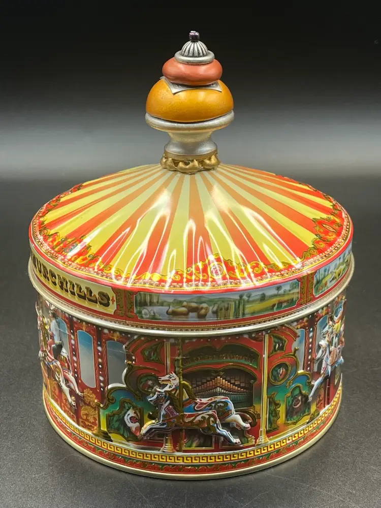 Vintage Churchill’s Confectionery Carousel Tin