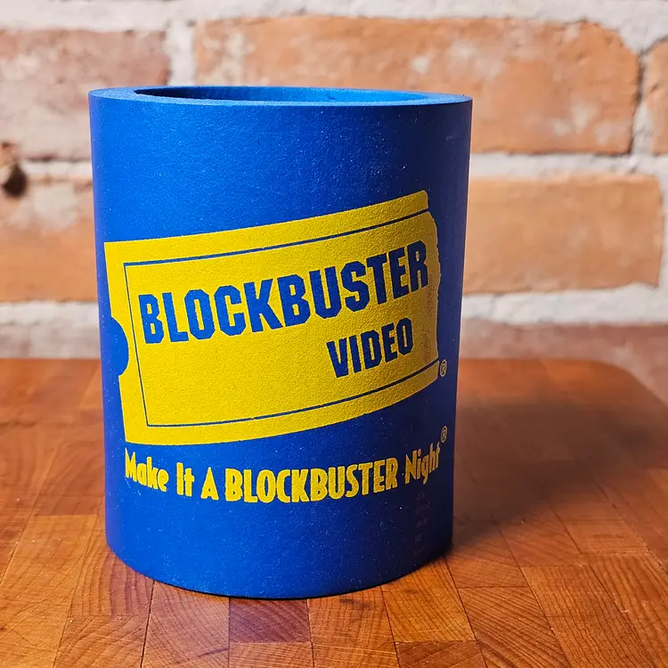 Share Vintage Blockbuster Video Foam Can Cooler Koozie Make It A Blockbuster Night