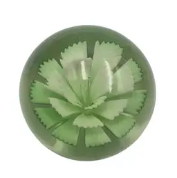 Mini Water Lily Glass Paperweight 2” x 1.5”