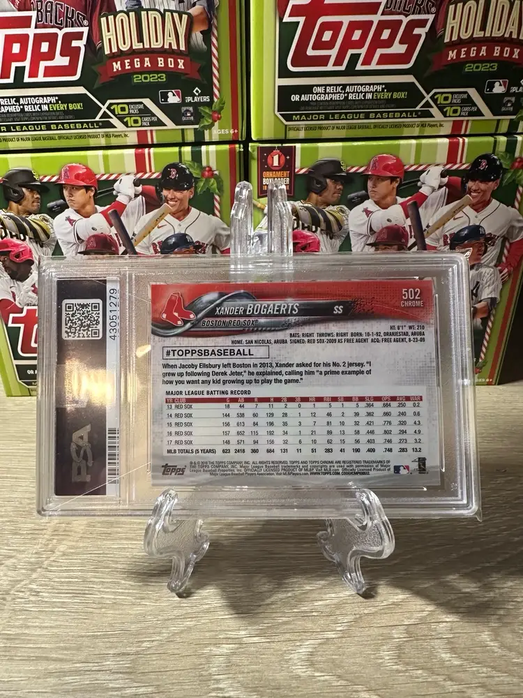 2018 Tops Chrome Xander Bogaerts Sapphire Edition PSA 10