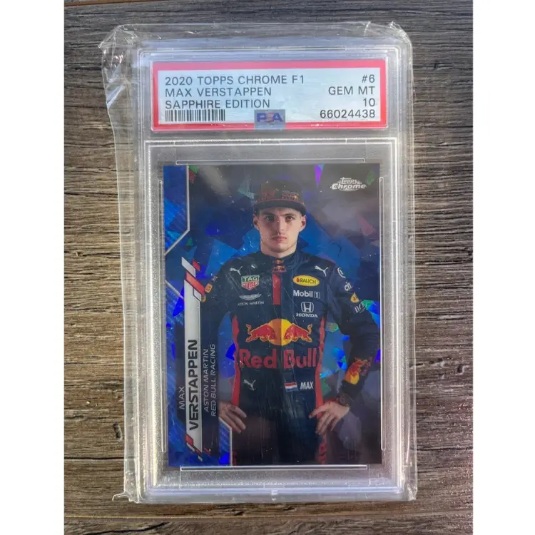 MAX VERSTAPPEN 2020 Topps Chrome F1 #6 Sapphire RC PSA 10