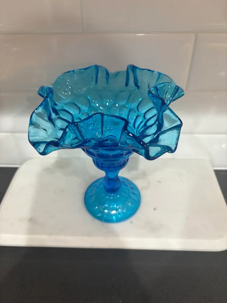 Vintage Fenton? Colonial Blue Candy Dish