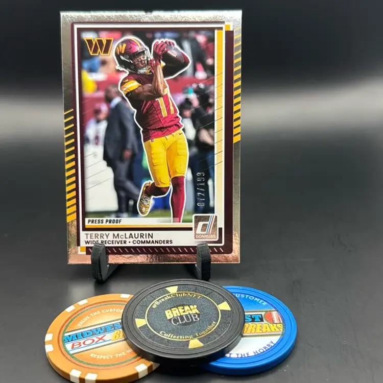 Terry McLaurin 072/199 Silver Press Proof 2025 Donruss Washington Commanders