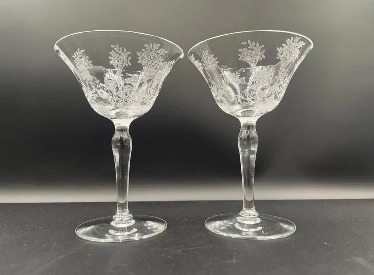 Vintage Morgantown Mayfair Cocktail Goblet Set of 2