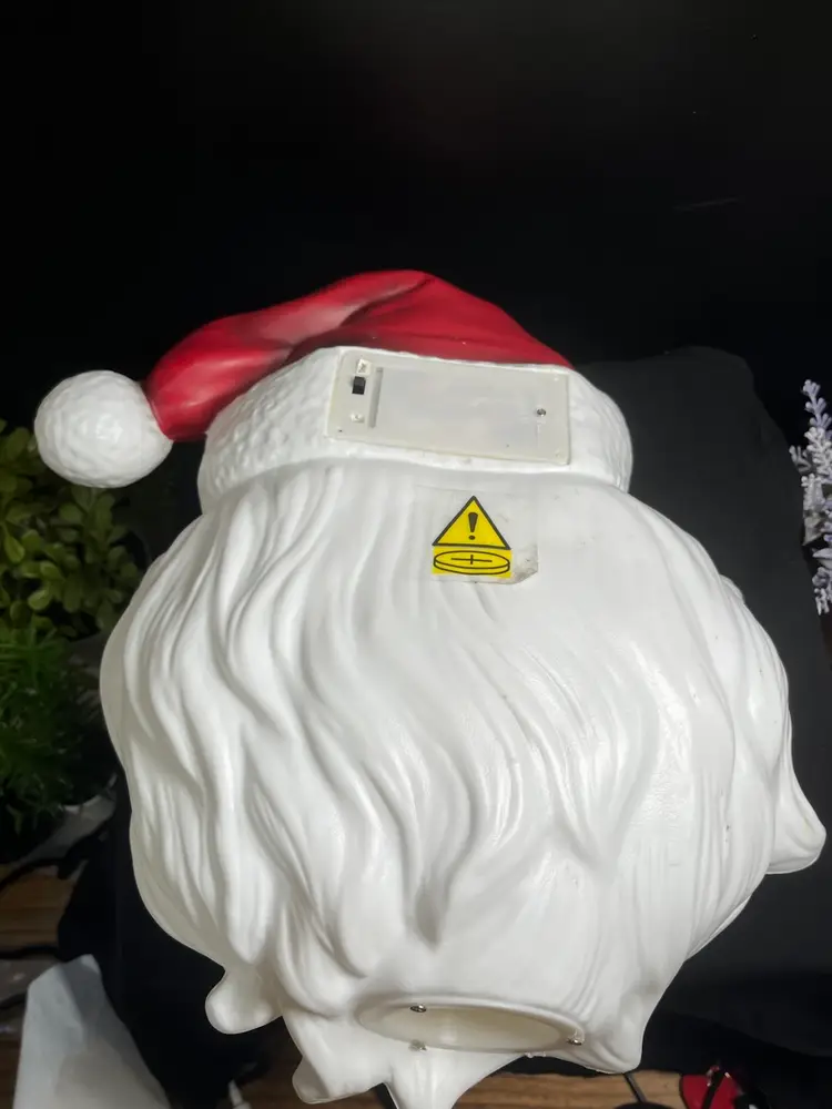 3D Blow Mold Light Up Santa Tree Topper-Lot 59