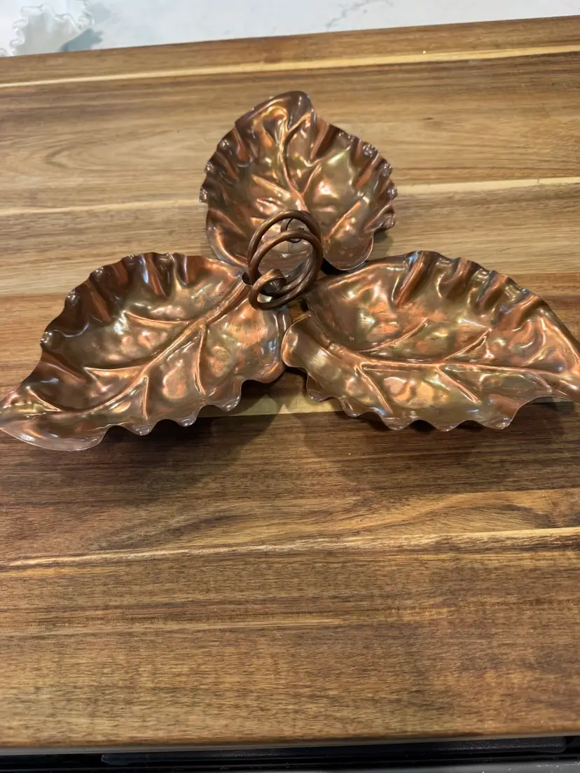 Thee Leaf Copper Dish