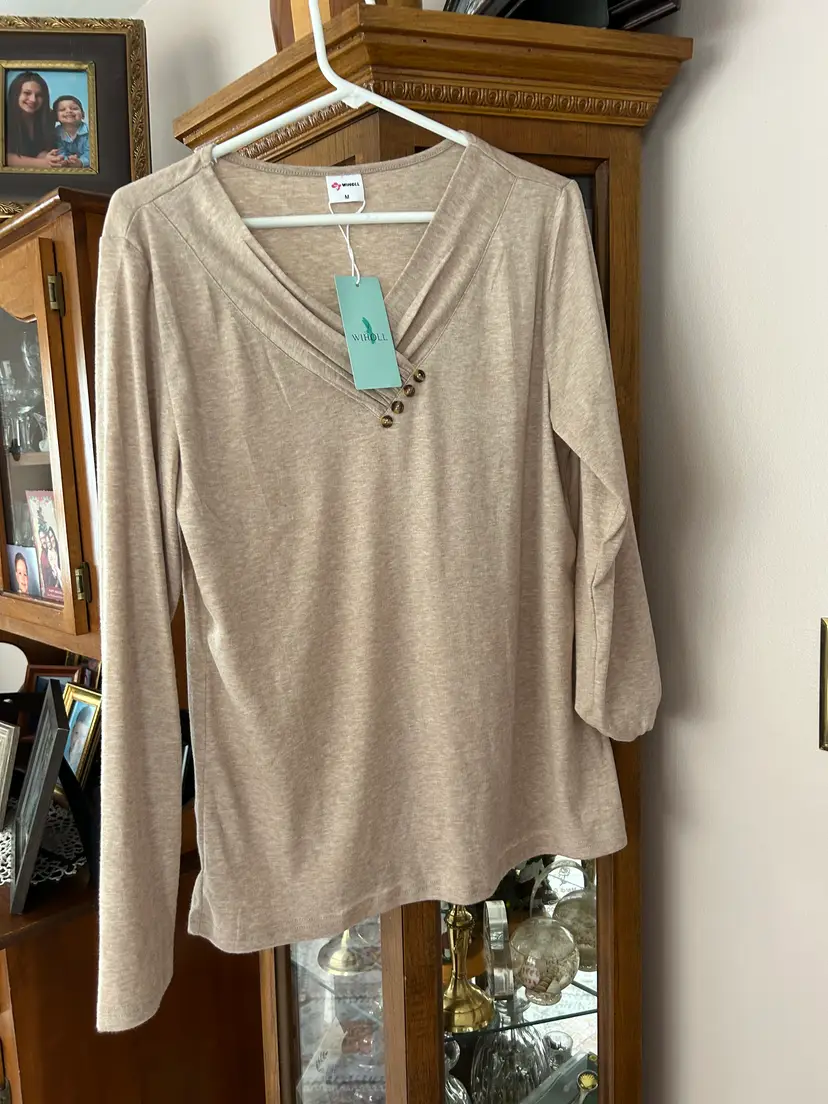 # 578 brand new shirt tan with tags