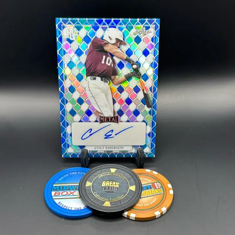2022 Colt Emerson Blue Auto 2/8 !!COLOR MATCH!! Leaf Perfect Game Seattle Mariners