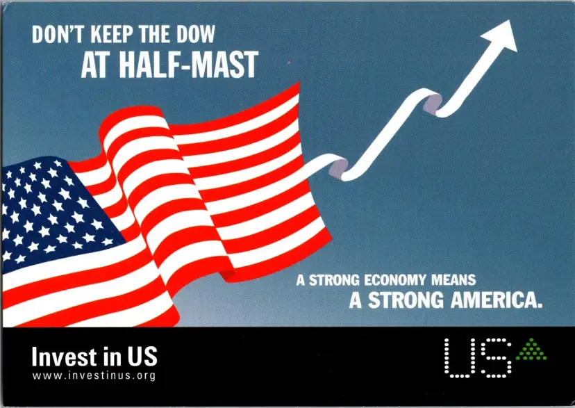 Postcard USA Strong Economy Means A Strong America Flag Red White Blue -  1994