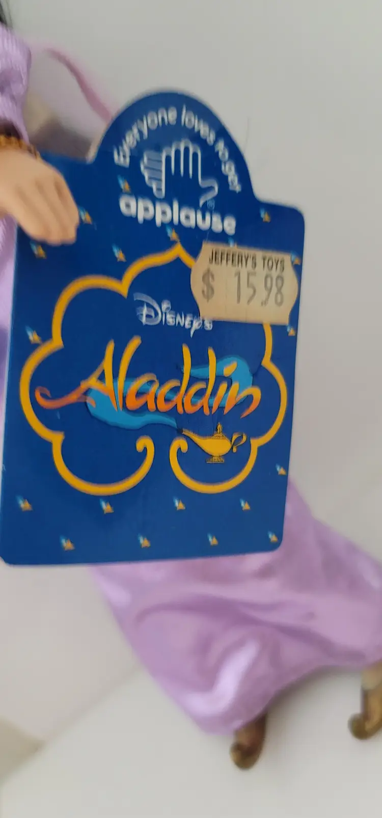 Disney's 1992 VINTAGE NWT Aladdin Applause "Jasmine" Plush/Vinyl Doll DISNEY...
