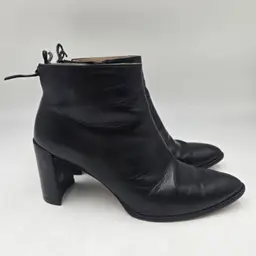 Stuart Weitzman Womens Size 6 M Black Zip Fashion Ankle Boots Booties Back Bow