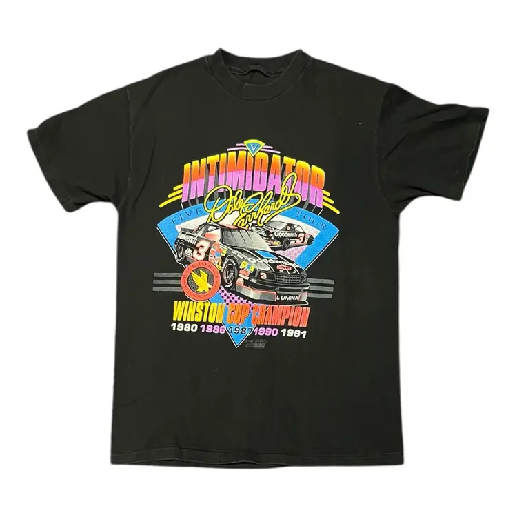 06. Vintage 1992 Dale Earnhardt Intimidator Tour Single Stitch T-Shirt - See Measurements