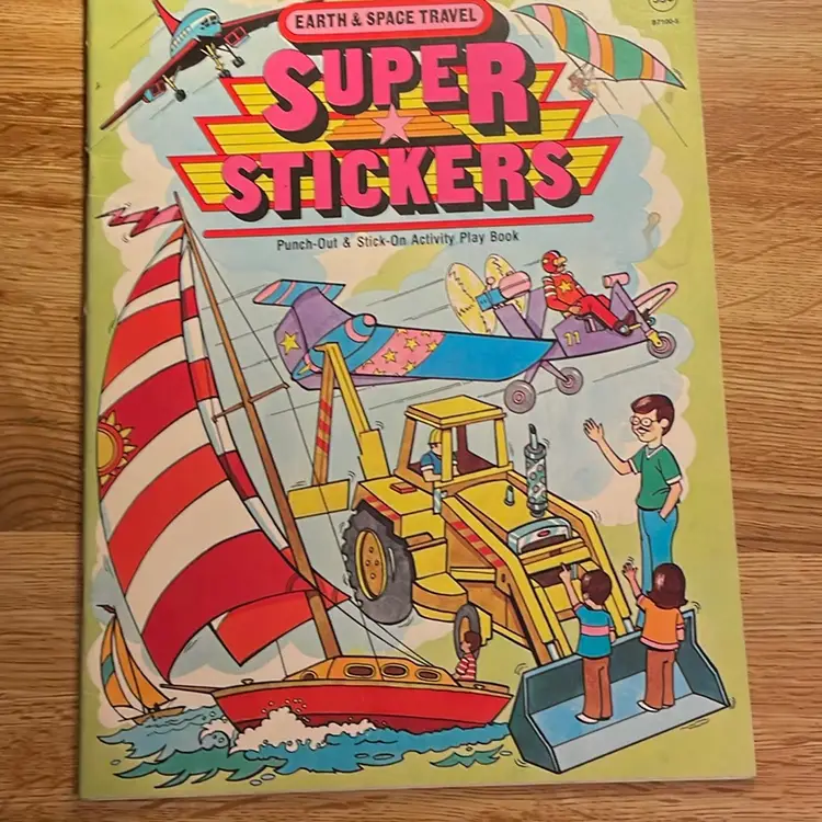Vintage Coloring & sticker Books