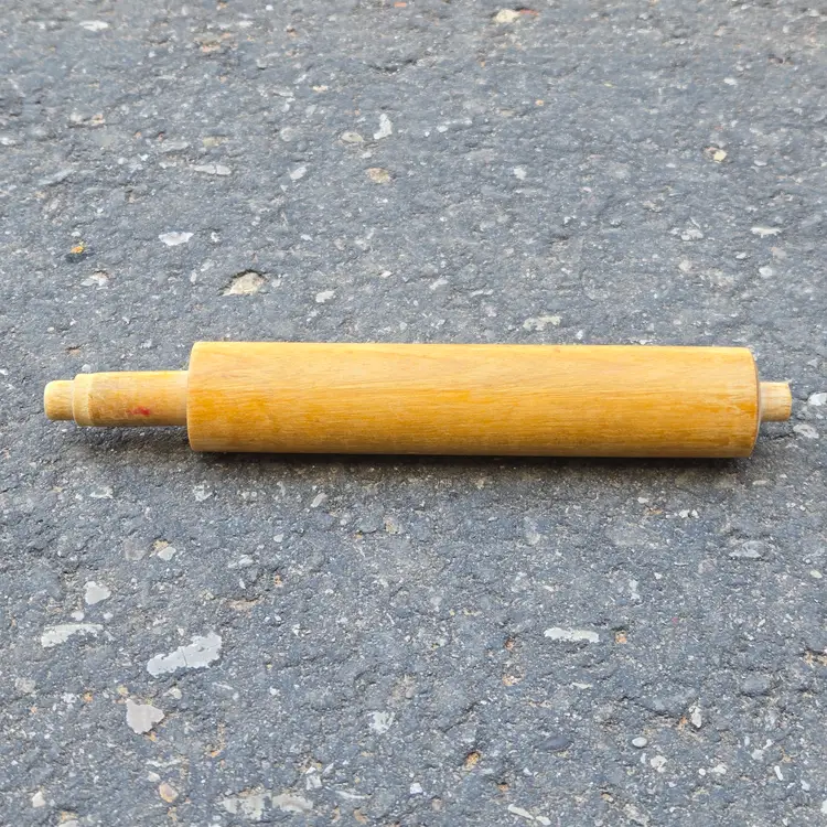 Bathroom Toilet Paper Holder 5” Wooden Spring-Loaded 4 3/8” Cylinder Vintage