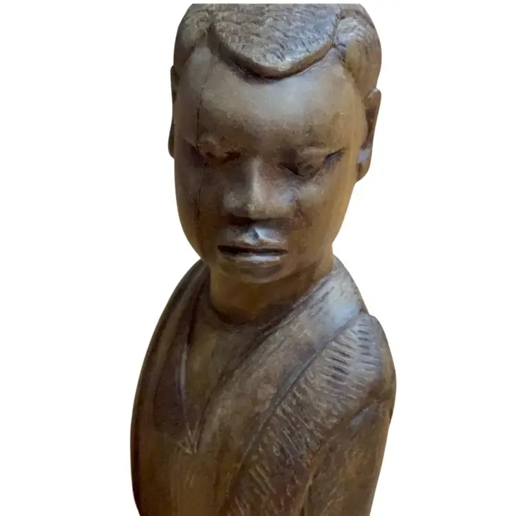 African wooden bust originating from Nigeria