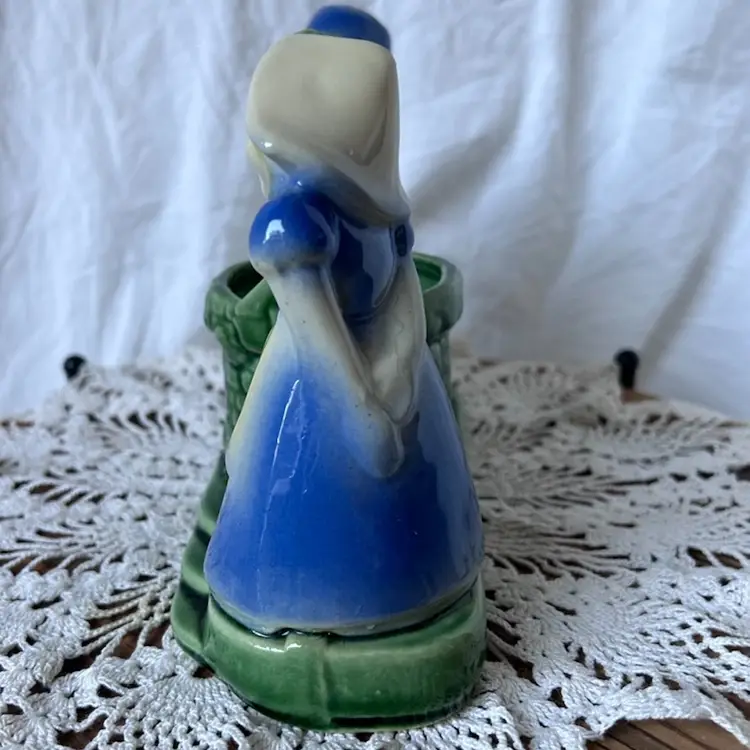 VINTAGE CERAMIC SHAWNEE WISHING WELL PLANTER #710 1940s-50s EXC