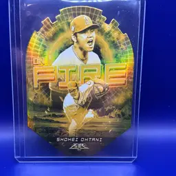 Shohei Ohtani 2022 Topps Fire On Fire Die-Cut Gold Minted #EF-1 Los Angeles Angels