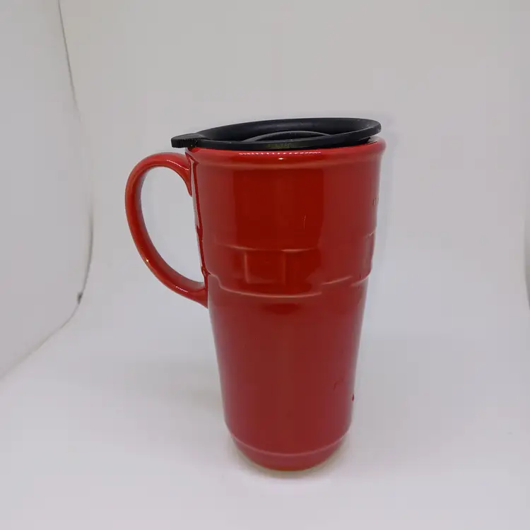 Longaberger Woven Traditions Pottery Tall Travel Mug