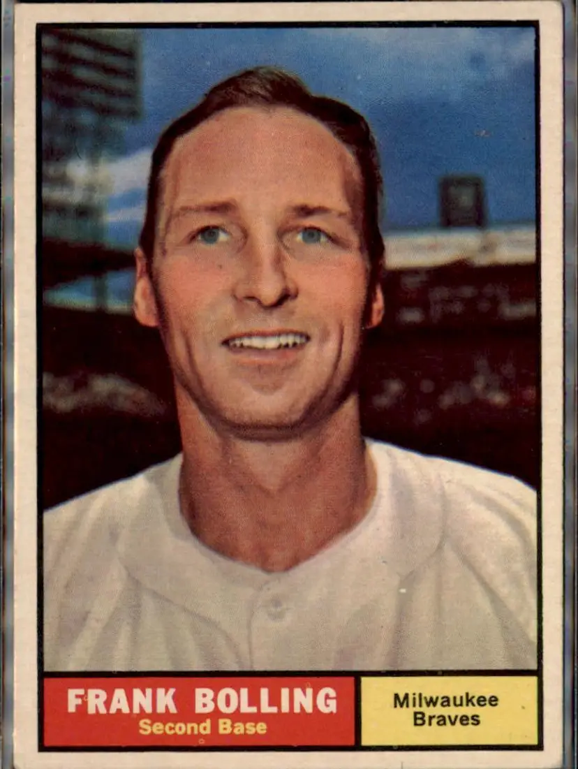 1961 Topps #335 Frank Bolling - ( ) - Milwaukee Braves