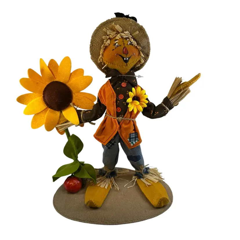 Annalee Scarecrow Sunflower Fall Autumn Thanksgiving New 11”