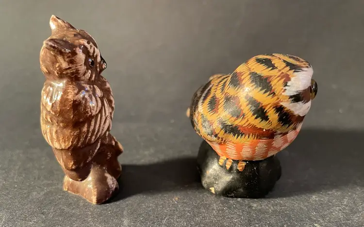 Two Small Ceramic Owls
